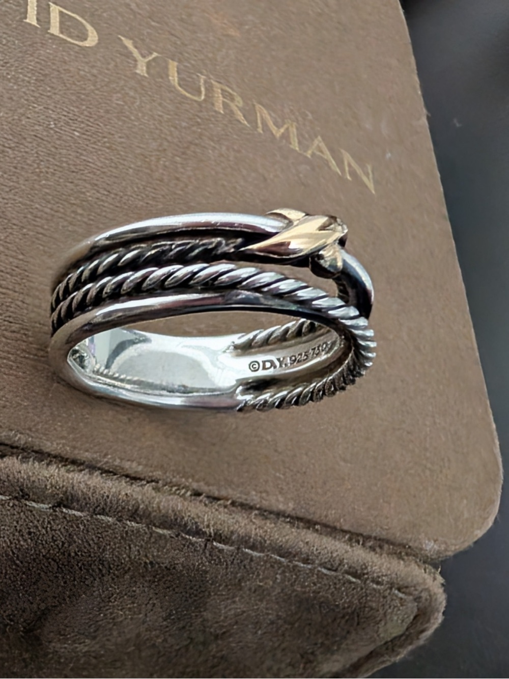 David Yurman X Crossover Ring - Size 8 - Authentic - Picture 5 of 15